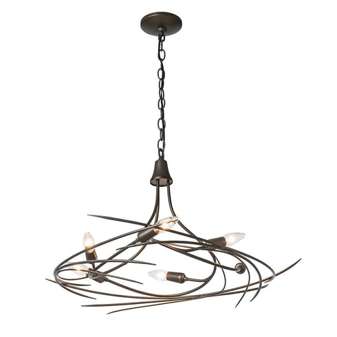 Hubbardton Forge Wisp 6 Light Chandelier Model: 101620-SKT-85