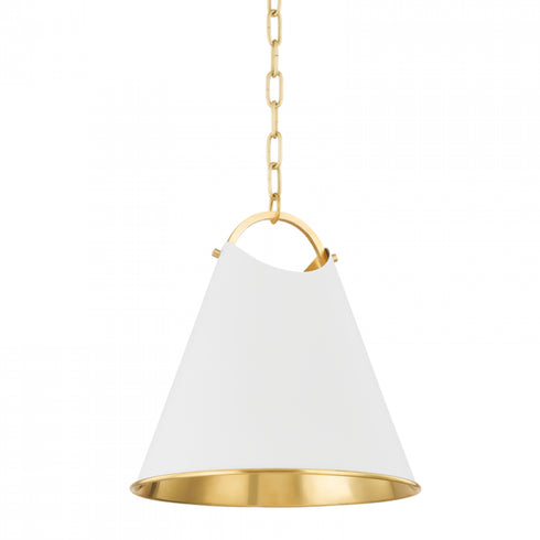 Hudson Valley 1 Light Pendant Model: 6214-AGB/SWH