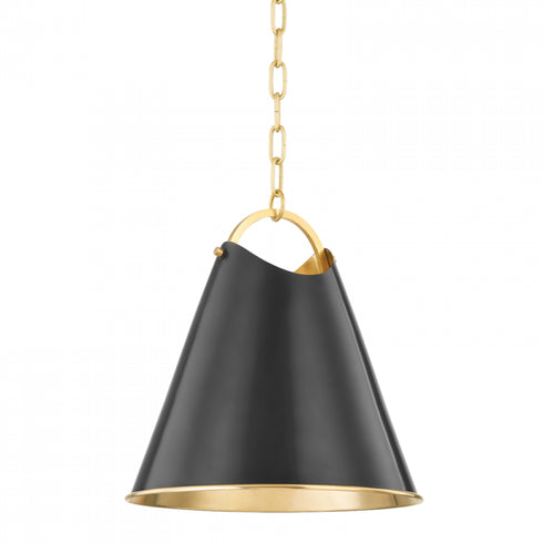 Hudson Valley 1 Light Pendant Model: 6214-AGB/SWH
