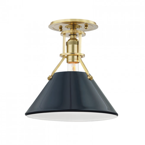 Hudson Valley 1 Light Semi Flush Model: MDS353-AGB/DBL