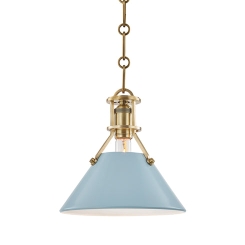 Hudson Valley 1 Light Small Pendant Model: MDS351-AGB/OW