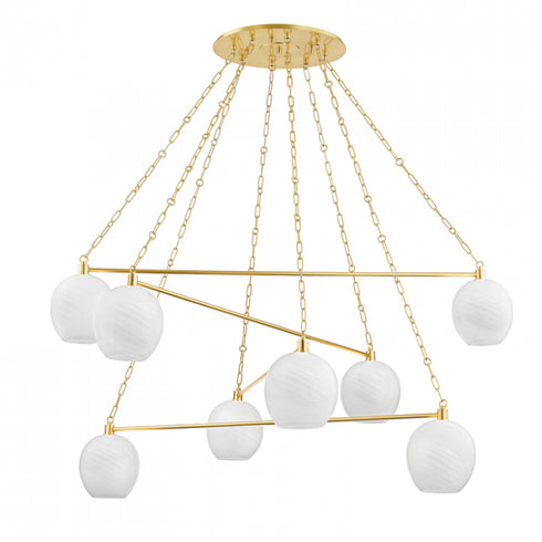 Hudson Valley 8 Light Chandelier Model: 9155-AGB