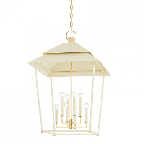 Hudson Valley 8 Light Lantern Model: 5138-AGB/SBK