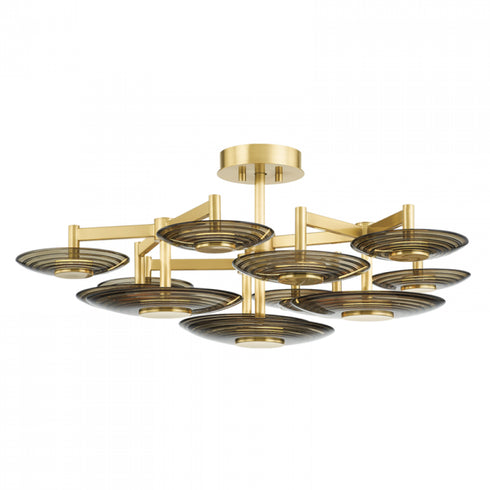 Hudson Valley 9 Light Semi Flush Model: PI1892609-AGB