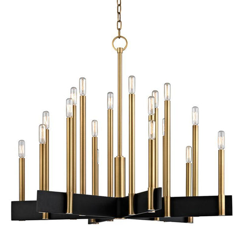 Hudson Valley Abrams 18 Light Chandelier Model: 8834-AGB