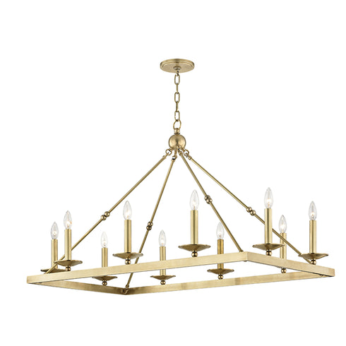 Hudson Valley Allendale 10 Light Chandelier Model: 3244-AGB