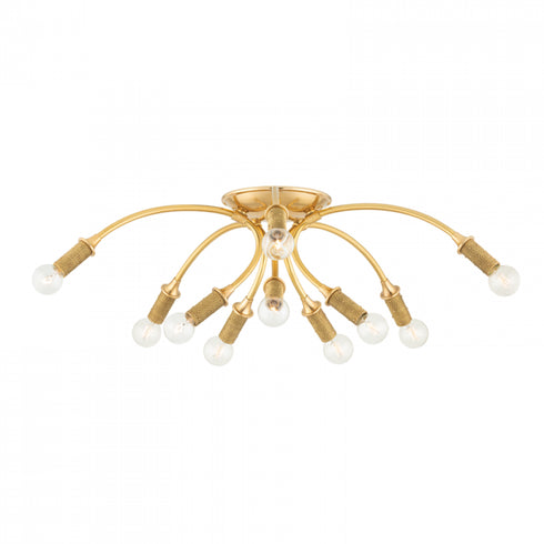 Hudson Valley Amboy 10 Light Flush Mount Model: 1532-AGB