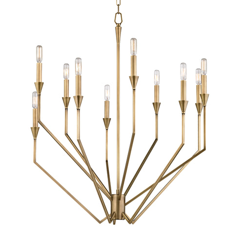 Hudson Valley Archie 10 Light Chandelier Model: 8510-AGB