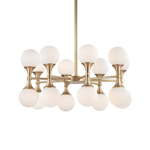 Hudson Valley Astoria 16 Light Chandelier Model: 3316-AGB