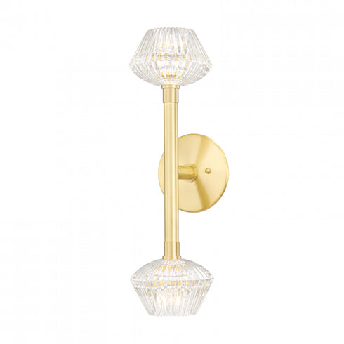 Hudson Valley Barclay 2 Light Wall Sconce Model: 6142-AGB