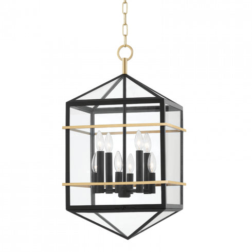 Hudson Valley Bedford Hills 8 Light Pendant Model: 9015-AGB/BK