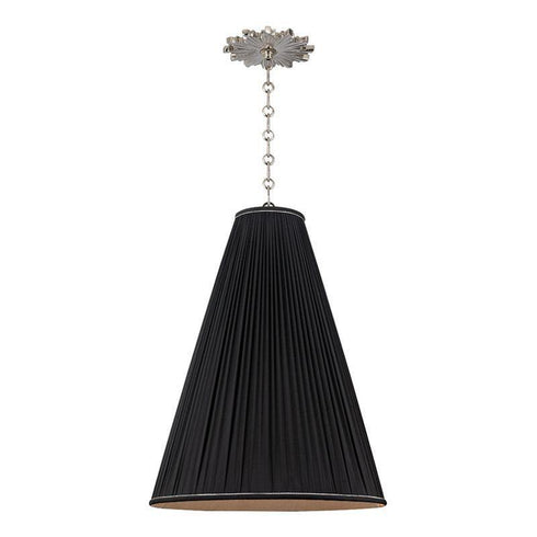 Hudson Valley Blake 1 Light Pendant With Black Shade W Gold Trim Model: 7818-AGB-B