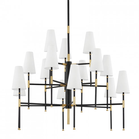 Hudson Valley Bowery 15 Light Chandelier Model: 3748-PN