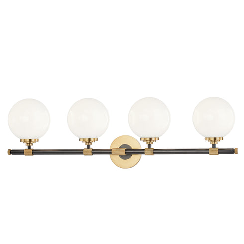 Hudson Valley Bowery 4 Light Bath Bracket Model: 3704-PN
