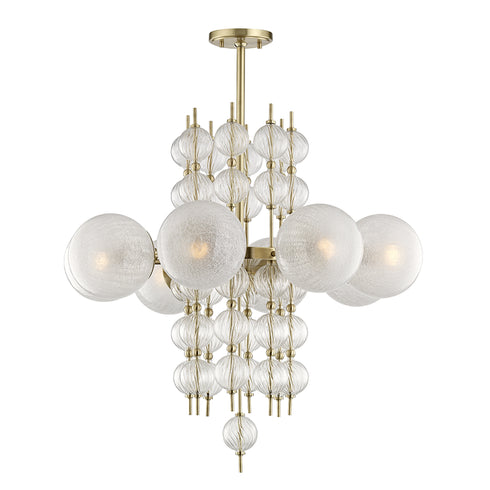 Hudson Valley Calypso 8 Light Chandelier Model: 6433-AGB