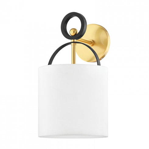 Hudson Valley Campbell Hall 1 Light Wall Sconce Model: 2031-AGB/BBR