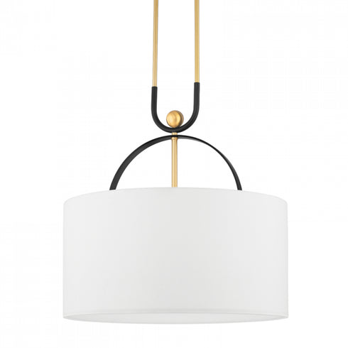 Hudson Valley Campbell Hall 3 Light Pendant Model: 2036-AGB/BBR