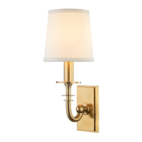Hudson Valley Carroll 1 Light Wall Sconce Model: 8400-AGB