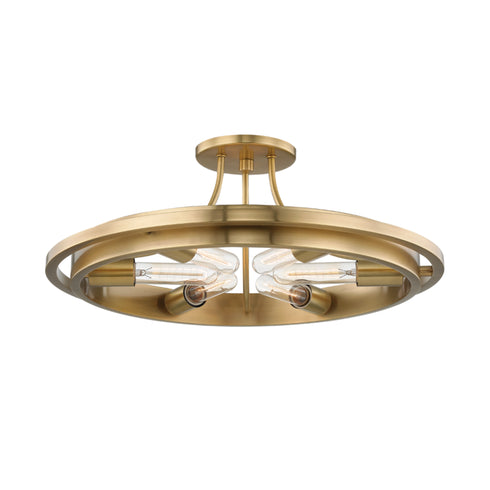 Hudson Valley Chambers 6 Light Flush Mount Model: 2721-AGB