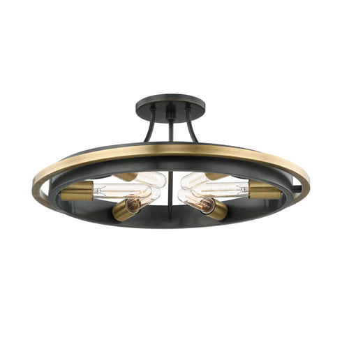 Hudson Valley Chambers 6 Light Flush Mount Model: 2721-AGB