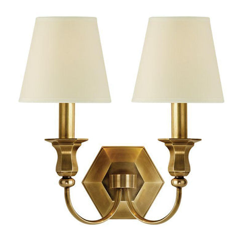 Hudson Valley Charlotte 2 Light Wall Sconce Model: 1412-AGB