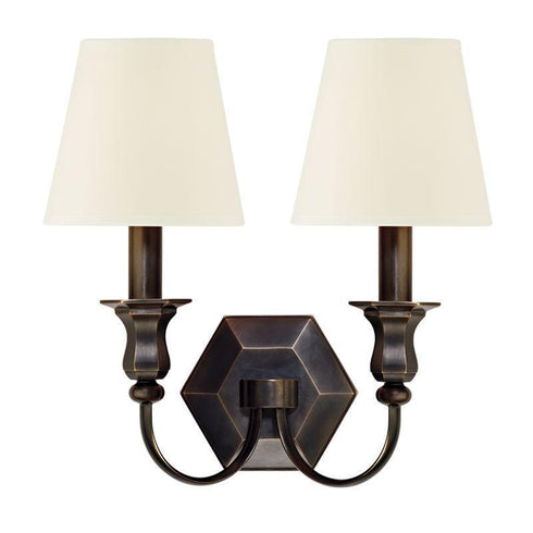 Hudson Valley Charlotte 2 Light Wall Sconce Model: 1412-AGB-WS