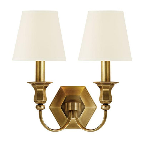 Hudson Valley Charlotte 2 Light Wall Sconce Model: 1412-AGB-WS