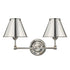 Hudson Valley Classic No.1 2 Light Wall Sconce Model: MDS102-PN