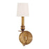 Hudson Valley Cohasset 1 Light Wall Sconce Model: 8211-AGB-WS