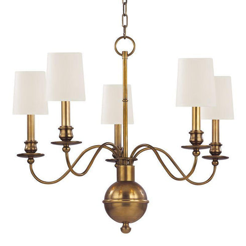 Hudson Valley Cohasset 5 Light Chandelier Model: 8215-AGB-WS