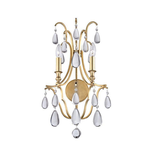 Hudson Valley Crawford 2 Light Wall Sconce Model: 9302-AGB