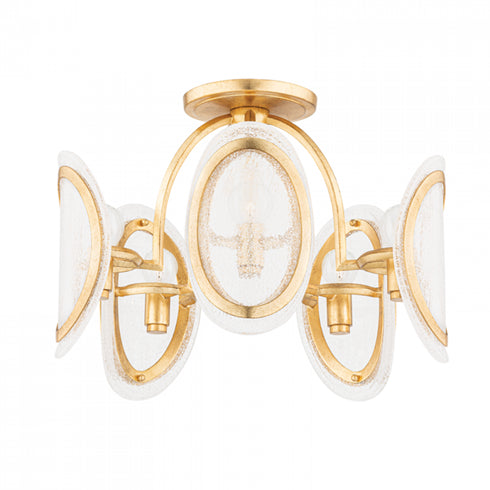 Hudson Valley Danes 5 Light Semi Flush Model: 1520-VGL