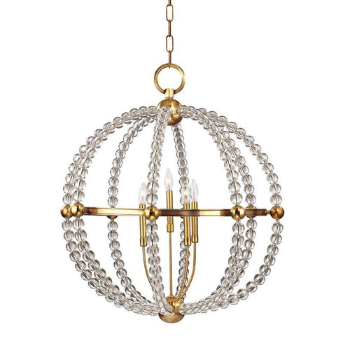 Hudson Valley Danville 5 Light Chandelier Model: 3130-AGB