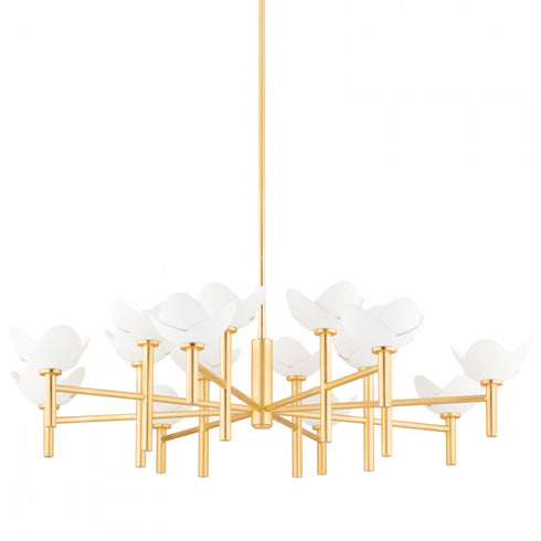 Hudson Valley Dawson 16 Light Chandelier Model: 3051-GL/WP