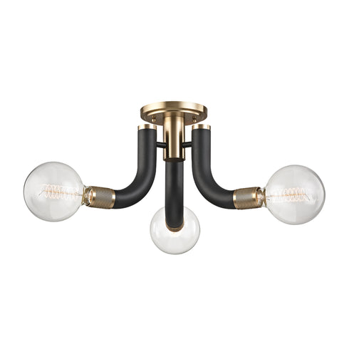 Hudson Valley Desmond 3 Light Semi Flush Model: 6043-AGB
