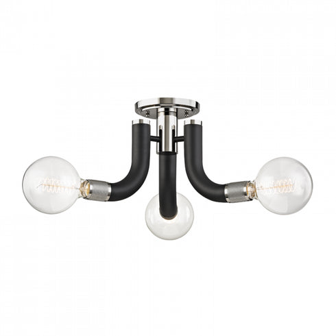 Hudson Valley Desmond 3 Light Semi Flush Model: 6043-PN