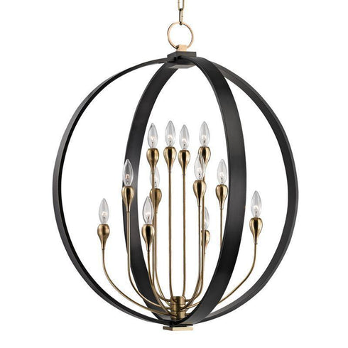Hudson Valley Dresden 12 Light Chandelier Model: 6730-AOB
