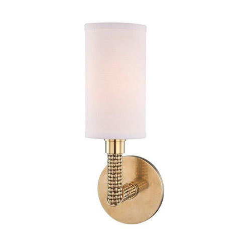 Hudson Valley Dubois 1 Light Wall Sconce Model: 1021-AGB