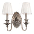 Hudson Valley Empire 2 Light Wall Sconce Model: 332-AGB