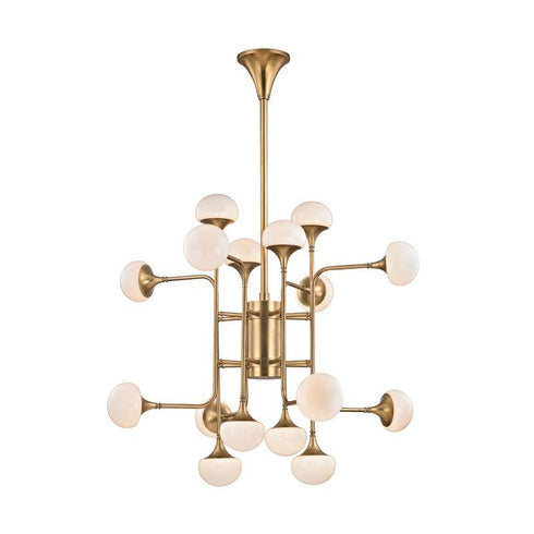 Hudson Valley Fleming 16 Light Chandelier Model: 4716-AGB