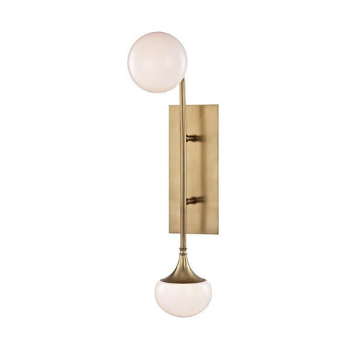 Hudson Valley Fleming 2 Light Wall Sconce Model: 4700-AGB