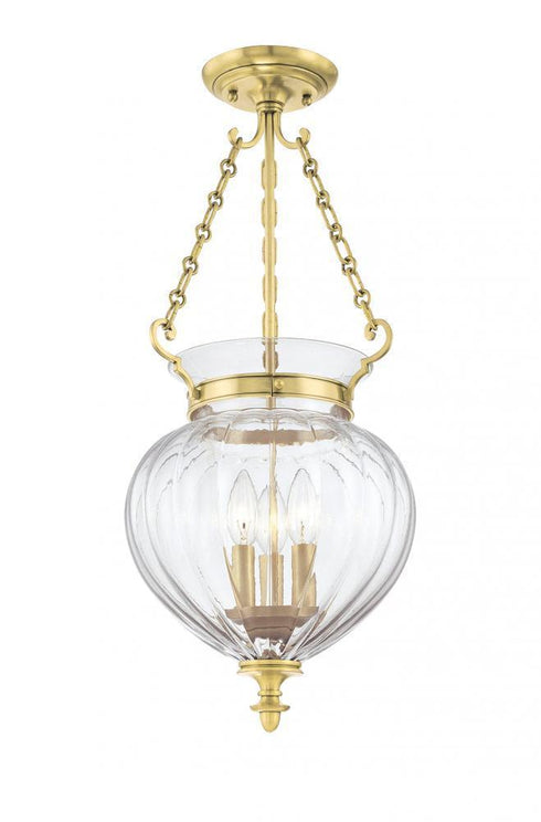 Hudson Valley Gardner 3 Light Semi Flush Model: 782-HN