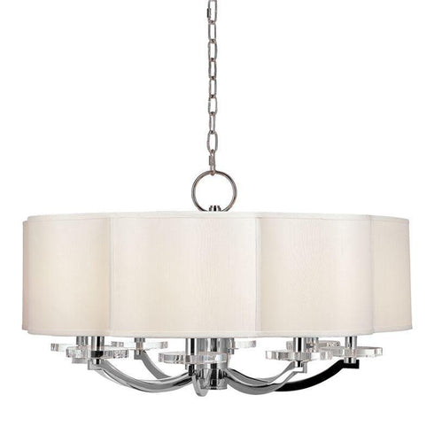 Hudson Valley Garrison 8 Light Chandelier Model: 1432-PN