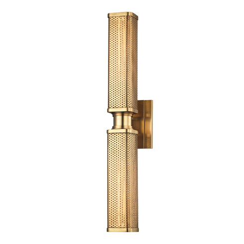 Hudson Valley Gibbs 2 Light Wall Sconce Model: 7032-AGB
