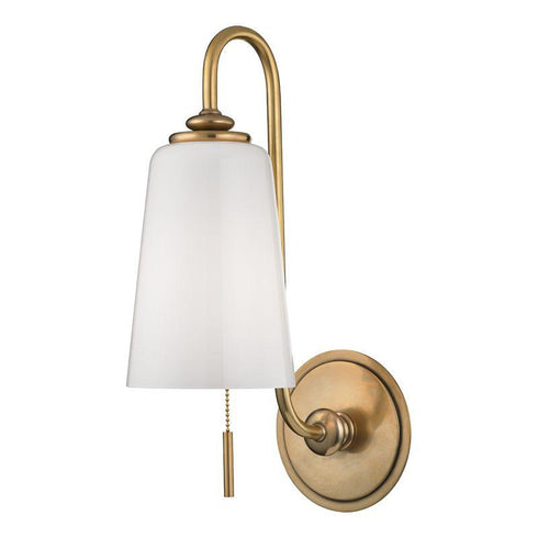 Hudson Valley Glover 1 Light Wall Sconce Model: 9011-AGB