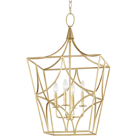 Hudson Valley Green Point 4 Light Medium Pendant Model: 4818-GL