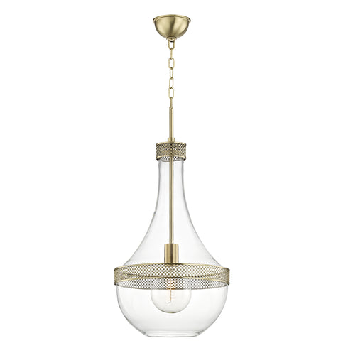Hudson Valley Hagen 1 Light Large Pendant Model: 1814-AGB