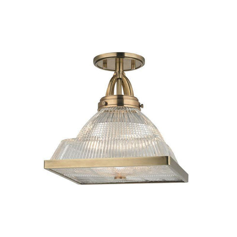 Hudson Valley Harriman 1 Light Semi Flush Model: 4410-AGB