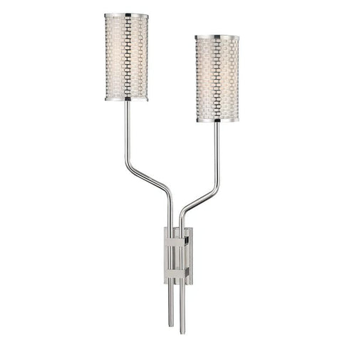 Hudson Valley Hugo 2 Light Wall Sconce Model: 3922-PN