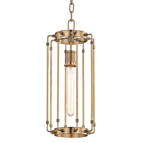 Hudson Valley Hyde Park 1 Light Pendant Model: 9710-AGB